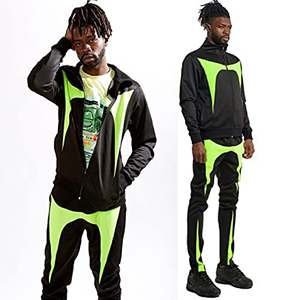 Venom-ropa de correr para hombre, rompevientos con cuello frontal completo y cremallera, conjunto de 2 piezas, chándal deportivo con cremallera - Product Image 3