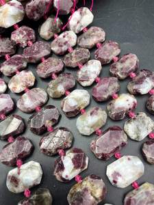 Perles de pierre de tourmaline naturelle facettées de forme rectangulaire, couleur prune magnifique, pierres précieuses de haute qualité - Product Image 6