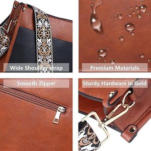 Women Handle Shoulder <b>Handbag</b> <b>Medium</b> Synthetic Leather for Daily Shopping - Product Image 4