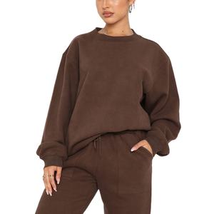 380g Survêtements vierges surdimensionnés de luxe lourds survêtements survêtements personnalisés 2 pièces survêtements pour femmes 2026 - Product Image 2