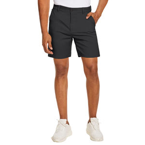 Shorts de golf décontractés en polyester pour hommes, personnalisables avec logo, séchage rapide, anti-humidité, couleur unie, vente en gros - Product Image 3