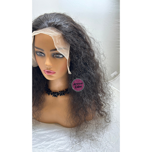 Premium Quality Indian Hair Front <b>Lace</b> <b>Wig</b> Cuticle Aligned Natural Single Donor Remy Transparent for <b>Lace</b> Glueless with Bangs - Product Image 2