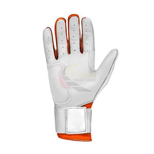 Guantes de Béisbol Blancos y Naranjas, Transpirables, de Color Sólido, Diseño Deportivo, para Entrenamiento, para Mano Derecha, 1 Pieza - Product Image 2