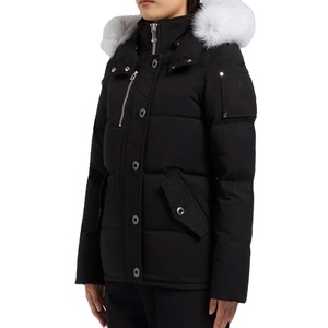 Cappotti Imbottiti Standard Autunno Inverno con <span class=keywords><strong>Pelliccia</strong></span>, Design Trapuntato e Ricamo, <span class=keywords><strong>Cappotto</strong></span> Puffer da Donna con Cappuccio - Product Image 1