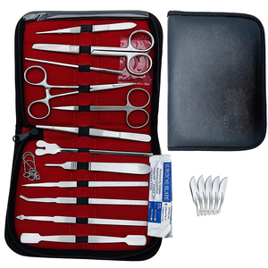 Kits chirurgicaux de qualité supérieure, 13 pièces, en acier inoxydable, comprenant ciseaux, pinces, forceps, et outils de bronzage pour étudiants, prix abordable, OEM - Product Image 1