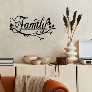 CIFbuy Elegante Insegna Decorativa 'Happy Home' con Scritta Vintage Floreale, Targa da Parete in Stile Rustico per Soggiorno, Camera da Letto, Ingresso, Bar - Product Image 6