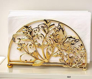 Support de décoration de table en métal doré pour mariage, porte-serviettes en papier, présentoir pour restaurant - Product Image 6