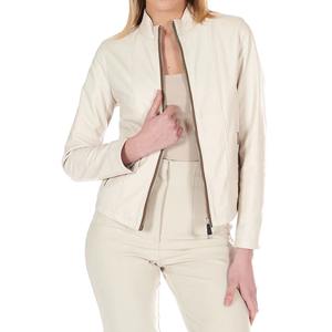 เสื้อแจ็คเก็ตหนังแท้สำหรับผู้หญิง หนังนัปป้าคุณภาพสูง เรียบหรู หนังแท้สำหรับฤดูหนาว สไตล์ไบค์เกอร์ แฟชั่นเสื้อโค้ท รับผลิตตามแบบ (OEM) ขายส่ง - Product Image 2