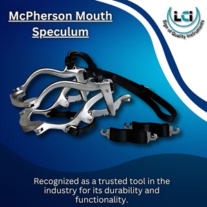 Espéculo de boca Calidad Premium Caballo McPherson Espéculo de boca de caballo con correa de cuero Acero inoxidable de Life Care Instruments - Product Image 2