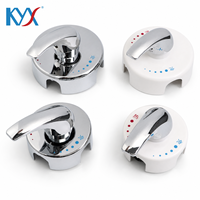 En stock Ensemble de robinetterie de salle de bain en laiton et alliage d'acier inoxydable, mitigeur de douche mural avec sorties supérieure et inférieure