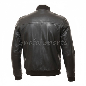 Hot Sales Custom Winter Plus Size Men's Leather Stylish Jackets Outdoor Men Zip up Fashion Leather Jackets for Men - Product Image 2