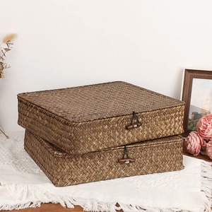 Seagrass <b>Storage</b> Baskets <b>Boxes</b> Rectangular <b>Shelf</b> Handmade <b>Storage</b> Basket Wholesale ecofriendly Made in Viet Nam - Product Image 3