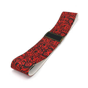 Banda de Resistencia de Tela con Patrón Rojo para Mujer, Banda Antideslizante para Glúteos, Círculo de Cadera, Banda de Ejercicio para Glúteos - Product Image 3