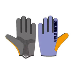 Gants de course DAIZEN STAR à doigts entiers, imprimé sublimation rayé violet, antidérapants, fermeture auto-agrippante en PU, pour motocross et conduite en extérieur - Product Image 2