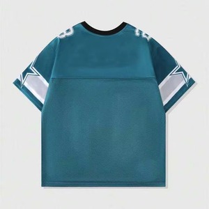 Ensemble de maillots de football américain personnalisés, mode streetwear adulte, respirant, séchage rapide, manches courtes, vêtements d'entraînement performants, tissu - Product Image 3