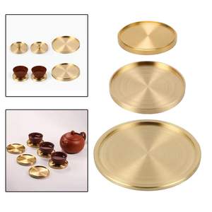 Juego de Posavasos Redondos de Metal Dorado, Diseño Art Deco, Decoración del Hogar, Protección de Mesa de Lujo para Café, Té, Bar, Bebidas - Product Image 3