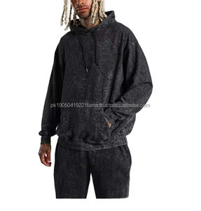 Sweat à capuche léger en coton 100% respirant pour homme, streetwear d'hiver, logo personnalisé - Product Image 1