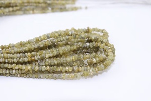 Cuentas de diamante amarillo natural sin cortar 2-3mm 15 pulgadas para la fabricación de joyas cuentas de diamante crudo hechas de piedra natural - Product Image 2