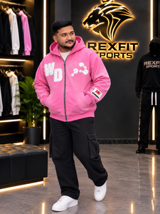 Custom Unisex Zip Up Hoodie <b>Applique</b> <b>Letter</b> Design Oversized Streetwear Sweatshirt Heavyweight Casual Hoodie Custom Label - Product Image 2