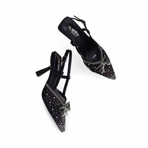 Zuecos y mulas abiertos con espalda negra WN5367 - Product Image 1