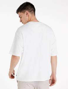 T-shirt Homme Blanc en Coton Coupe Oversize Personnalisable avec Logo – Grande Taille Ample Respirant à Épaules Tombantes – Nouvelle Collection Promotionnelle - Product Image 3