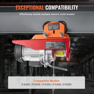 Carrello Elettrico Manuale con Capacità di 1100 Libbre/0,5 Tonnellate, Modelli PA200 PA250 PA300 PA400 PA500, Carrello a Doppia Ruota per Sollevamento - Product Image 3