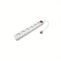 Multiprise 6 prises avec interrupteur et câble, 6 bases, en plastique, origine Espagne, modèle 613368, pour fournitures de bureau