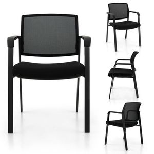 Juego de 2 Sillas Apilables con Asiento Acolchado para Salas de Recepción y Salas de Espera - Product Image 5