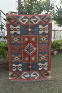 Tapis en jute tissé à la main, réversible, style kilim, en fibres naturelles, pour salon et hall d'hôtel, vente en gros - Product Image 5