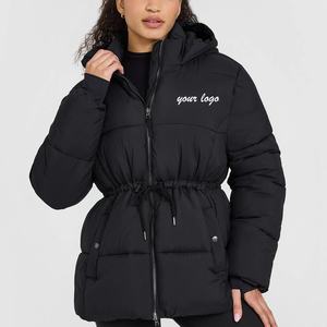 <b>Lightweight</b> breathable quilted puffer <b>jacket</b> <b>women</b> winter outerwear warm long sleeve <b>hooded</b> design - Product Image 2
