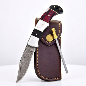 Couteau pliant artisanal en acier au carbone, couteau utilitaire pour le camping et la randonnée, OEM ODM, logo personnalisé, couteau pliant forgé à la main - Product Image 1