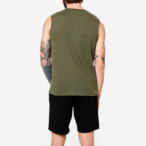 Débardeur Homme Grande Taille Haute Qualité Séchage Rapide Uni Col Rond Tissu Tricoté Coupe Décontractée pour la Gym - Product Image 2