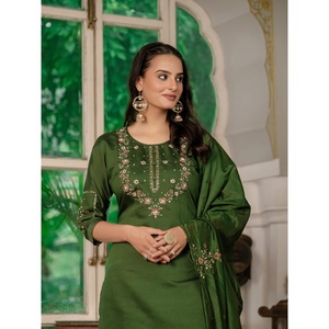 Ensemble élégant pour femmes, Kurti, pantalon et dupatta droits - Product Image 2