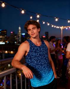 Nueva llegada, camiseta sin mangas personalizada para hombre, talla grande, transpirable, cómoda, para gimnasio, hecha de algodón, camisetas sin mangas personalizadas para hombre - Product Image 4