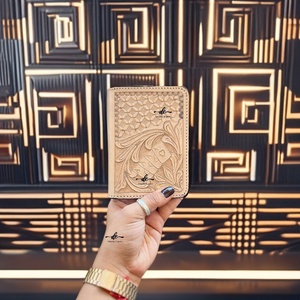 New Arrival Passport Holder Designer Tooled Leather Western Pattern Style Hot Sale Unique Multi Function Travel Accessories - Product Image 1