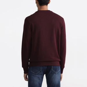 Sudadera de punto transpirable con estampado digital bordado para invierno, cuello redondo, holgada, de algodón, para hombre - Product Image 3