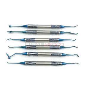 Dental Composite Resin Tools 6 Pcs Set Manual Titanium Plated Spatulas for Restoration Mixing Shaping & Placement - Product Image 3