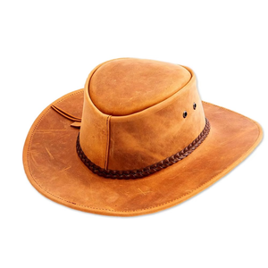 Sombrero de Vaquero de Cuero, Sombreros Occidentales Casuales con Parte Superior Impermeable, Precio de Mayoreo, Sombreros de Vaquero de Buena Calidad - Product Image 6