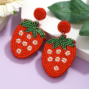 New Wholesale Hot Selling Bohemian Beaded Fruit Women's Classic <b>Sweet</b> Cute <b>Flowers</b> Strawberry Women's BY MULTI CRAFT - Product Image 5