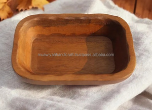 Tazón de masa de madera de alta calidad Precio barato Venta caliente Tazón de madera pulido sostenible para decoración de restaurante Mesa de comedor - Product Image 3