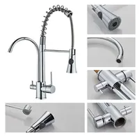 Robinet de cuisine 3 voies à poser sur le plan, pour évier de cuisine, robinet d'eau potable de qualité alimentaire, vente directe d'usine
