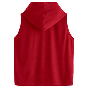 Camiseta Deportiva con Capucha de Algodón Transpirable para Gimnasio, Camiseta sin Mangas para Correr, Fitness y Culturismo para Mujer, con Color Personalizado - Product Image 2