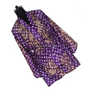 KS002 Hermoso Kimono Vintage de Seda Pura, Bata Corta con Doble Bolsillo, Bata de Noche para Mujer, Kimono Sari Vintage de Verano - Product Image 3