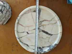 Elegant Calacatta <b>Marble</b> <b>Coaster</b> Natural Stone Finish Decorative Table Organizer for Kitchen Storage Coffee Table Decor and Home - Product Image 6