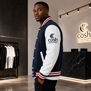 Cosh International High-Quality Winter Varsity <b>Jacket</b> <b>for</b> <b>Men</b> Custom Logo Embroidery Baseball Letterman <b>Jacket</b> OEM & ODM - Product Image 2