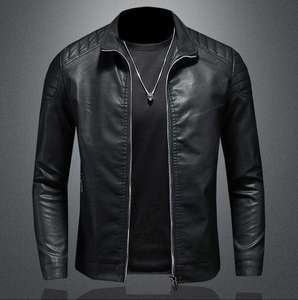 SMART SHINE ENTERPRISES <b>Men</b> Premium Genuine <b>Leather</b> <b>Jacket</b> Casual Soft Comfortable Durable Full Zip Stand Front Regular Fit - Product Image 1