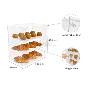 Samto Displays Vitrina de pastelería de 3 niveles Estante de pan Acrílico Panadería Pastelería Vitrina de panadería moderna Vitrina de panadería - Product Image 4