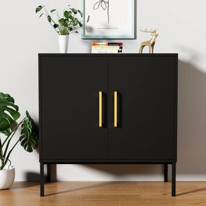 Moderno Freestanding in legno credenza armadio Set di stoccaggio Buffet Display in porcellana armadi da pavimento Freestanding armadio moderno - Product Image 2