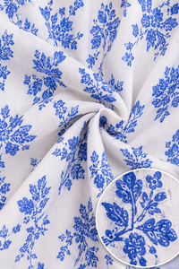 Women's Blue Floral Print <b>Maxi</b> <b>Dress</b> Square Neck Sleeveless A-Line Boho Style Regular Fit <b>Pockets</b> Summer Casual Eco-Friendly - Product Image 5