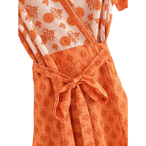 Vestido mini estampado para mujer, vestido de playa para vacaciones con cuello en V - Product Image 2